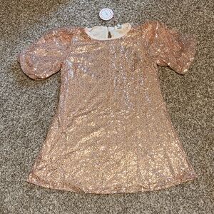 Umgee Rose Gold Sequin Short Dress
